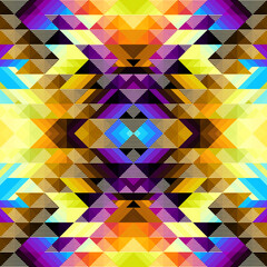 Aufkleber - Ethnic geometric pattern, seamless pattern of the Navajo tribe. Native American ethnic. Seamless vector pattern ethnic, seamless Mexican rug, woven