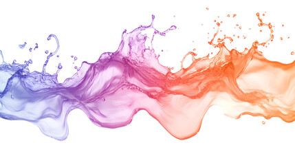Leinwandbilder - Dynamic Fluid Splash of Vibrant Multicolored Paint in Abstract Digital Art Composition  Energetic Captivating and Visually Striking Abstract Background with Swirling Waves and Bursts of Color