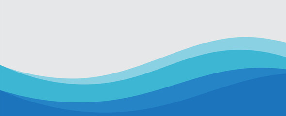 Poster - Blue and white business wave banner background. vector
