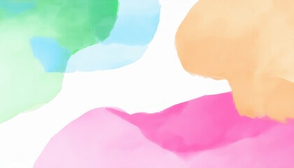 Aufkleber - vibrant abstract watercolor background with pink, orange, blue, green, and white brush blends ideal for web design, poster, branding, digital wallpaper, and creative visual identity

