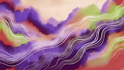 Poster - vibrant abstract waves with purple and orange gradients for modern web design or artistic branding

