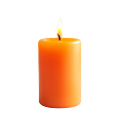 Aufkleber - bright orange candle with flickering flame, creating warm and inviting atmosphere. Perfect for relaxation or decoration