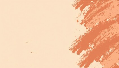 Aufkleber - textured terracotta brush stroke background for web design, branding, or print with abstract paint smears on beige canvas for creative visual identity or rustic artistic layouts

