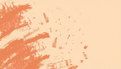 Aufkleber - textured terracotta brush stroke background for web design, branding, or print with abstract paint smears on beige canvas for creative visual identity or rustic artistic layouts

