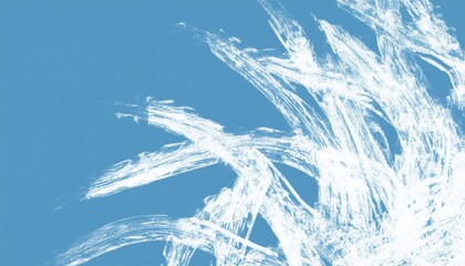 Poster - abstract white brush stroke texture on blue background for digital design, branding, poster art, or modern web graphic featuring dynamic movement and textured paint effect


