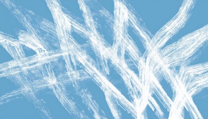 Poster - abstract white brush stroke texture on blue background for digital design, branding, poster art, or modern web graphic featuring dynamic movement and textured paint effect

