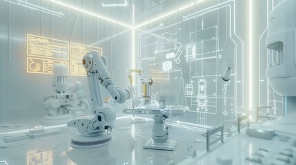 Poster - Futuristic Robotic Laboratory, Advanced Automation in a Sterile Environment