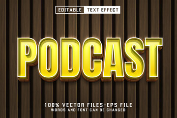 Poster - Podcast 3d Text - Editable Text Effect