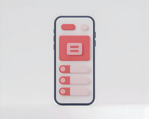 Aufkleber - Modern Smartphone App Interface Design with Neumorphism