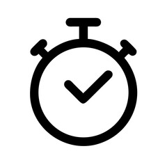 Poster - Stopwatch with checkmark, symbolizing task completion, for website design