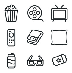 Poster - cinema icons set