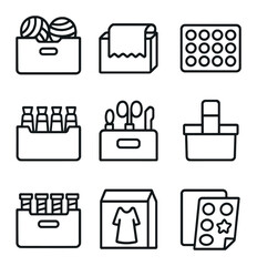 Poster - shopping icons set