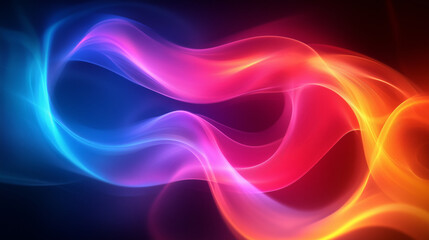 Leinwandbilder - Abstract flowing waves of vibrant colors creating a dynamic and modern background design