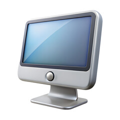 Poster - Glossy and minimalist 3d rendering of a modern desktop computer display with a clean and appealing aesthetic
