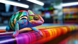 colorful chameleon color office printer large format poster ploter