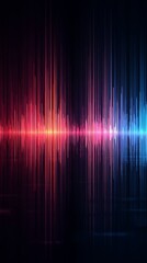 Poster - Dynamic Audio Spectrum Visualization: Abstract Energy Waveform Graphic for Music, Technology, and Data Representation.