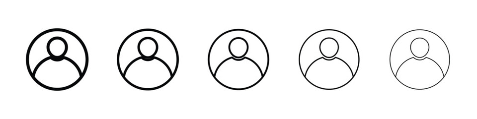 Login icon Outline and flat style designs