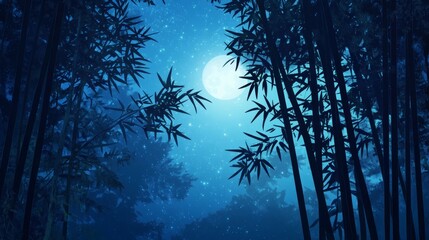  Bamboo, bamboo grass, ink painting style background illustration