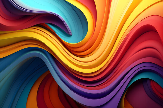 Colourful Fluid Abstract Shapes, Liquid Abstract background, Flow, Motion Design
