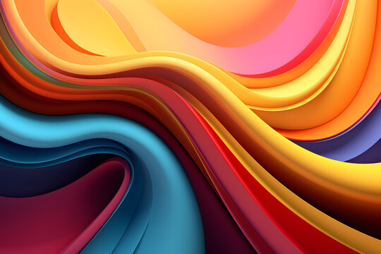 Colourful Fluid Abstract Shapes, Liquid Abstract background, Flow, Motion Design
