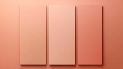 Poster - Three Rectangular Panels Displayed in Shades of Peach and Coral