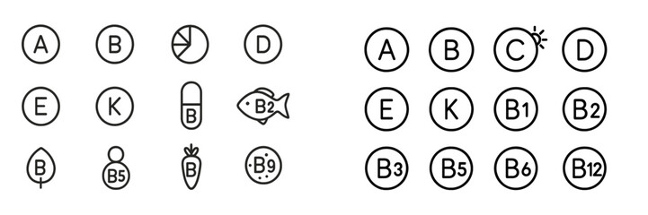 Poster - Visual representation of various symbols and icons used for categorizing items in a simplified format
