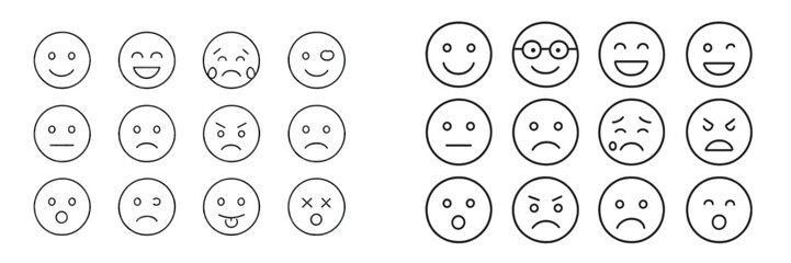 Poster - Collection of diverse facial expressions depicting various emotions and reactions