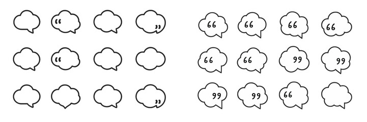 Poster - Various speech bubble designs for use in comic strips, presentations, and graphic design projects