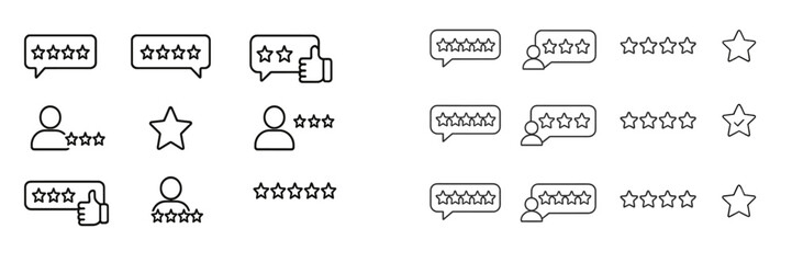 Poster - Stars and Ratings showcase various feedback icons for user reviews on a digital platform