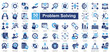 © gibranicon - Problem Solving icon collection set. Two tone icons balancing contrast to represent clarity, process, and solutions.