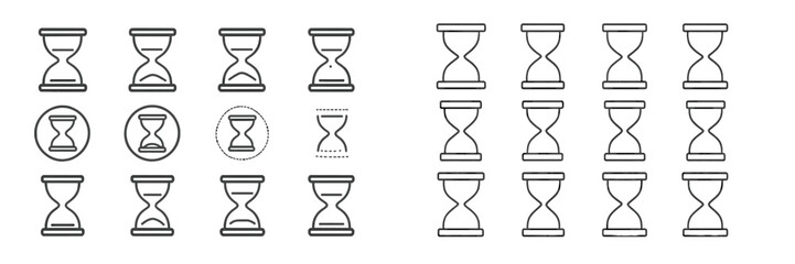 Poster - Creative patterns of hourglasses displayed in a modern design for graphic use and inspiration