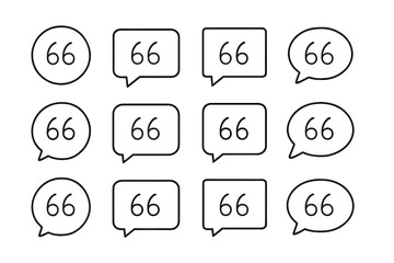 Poster - Repeating numbers in speech bubbles on a minimalist background created by an abstract design