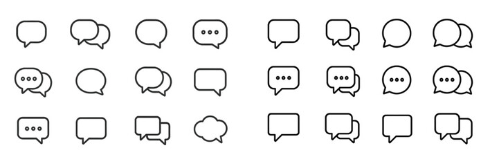 Poster - Various speech bubble designs for use in graphic design projects and communication illustrations