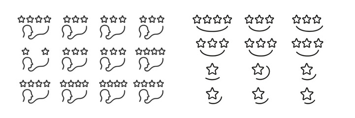  - Unique collection of hand-drawn star and speech bubble designs for creative projects and artistic expression