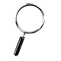 Poster - Magnifying glass icon used for search, exploration, and detail analysis in various contexts