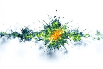 Poster - Abstract design showcasing vibrant splashes of color and movement in a creative composition
