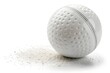 © Umar - A single white golf ball is isolated on a white background, ready for the game