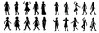 © Alan - Various silhouettes of women in stylish dresses performing a range of poses and activities in a creative setting