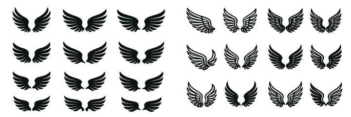 Poster - Variety of wing designs showcasing unique artistic styles for use in various creative projects and design applications