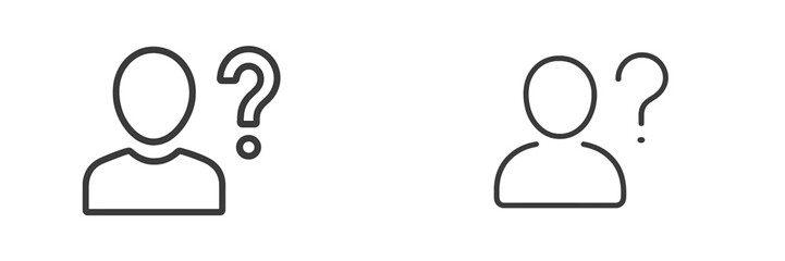 Poster - Icons representing confusion about identity and questioning, suitable for various contexts including discussions on anonymity