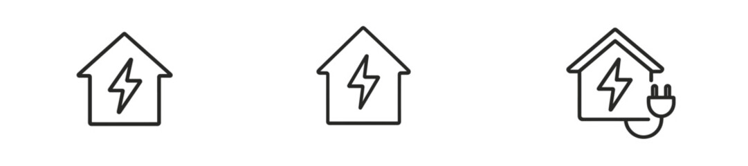 Poster - energy efficiency icons representing different aspects of sustainable power use and home management