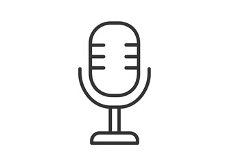 Poster - Vintage microphone design for recording vocals or podcasts in sound studio setup