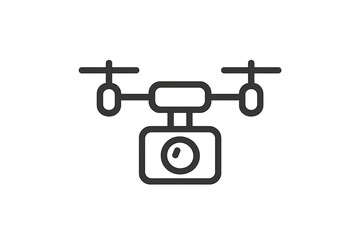 Poster - Drone flying over the landscape capturing aerial photography during bright daylight hours