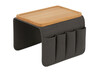 © ArtBox - Sofa armrest organizer tray featuring wooden surface and pockets on transparent background