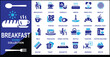 © Black Drongo - Breakfast icons collection vector drawing, Breakfast symbol set vector design, Breakfast logo vector drawing collection.