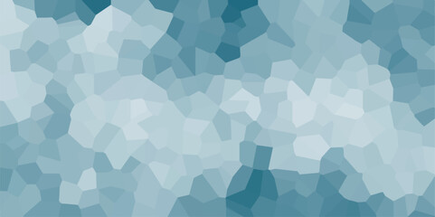 Poster - beautiful blue and white crystallized polygon background. abstract light stone tile pattern. modern 