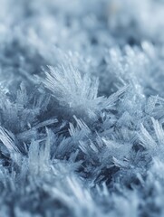 Leinwandbilder - Macro View of Frost Crystals on Frozen Packaging Revealing Intricate Patterns and Textures in a Cold Environment