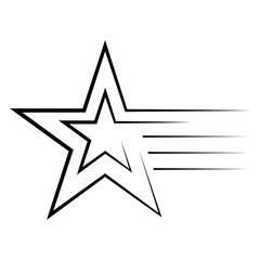 Poster - Star vector icon illustration design, Shooting star,  Star logo design. Star sign and symbol. 
