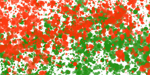 Aufkleber - Abstract watercolor design with red and green splatters on a white background ideal for festive or holiday themed graphics.