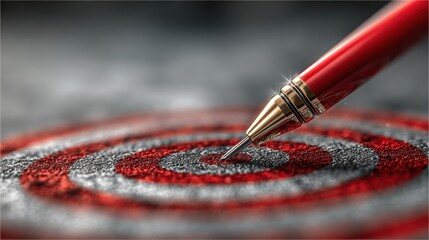 Poster - Pen positioned near a illustrating the importance of focus and impact in achieving work objectives